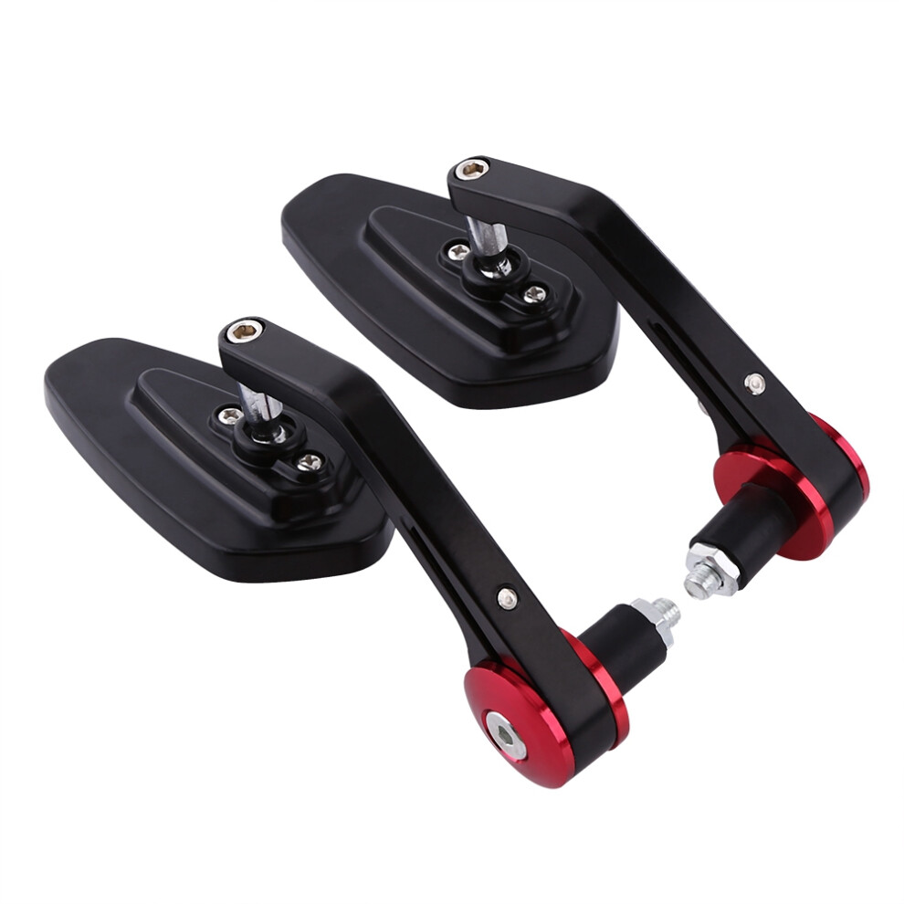 Universal Aluminum 7/8" Motorcycle Handlebar End Rearview Mirrors Red 6921393120936