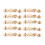 10pcs 5/6.5/8mm Brass Stud Screws Gold 1