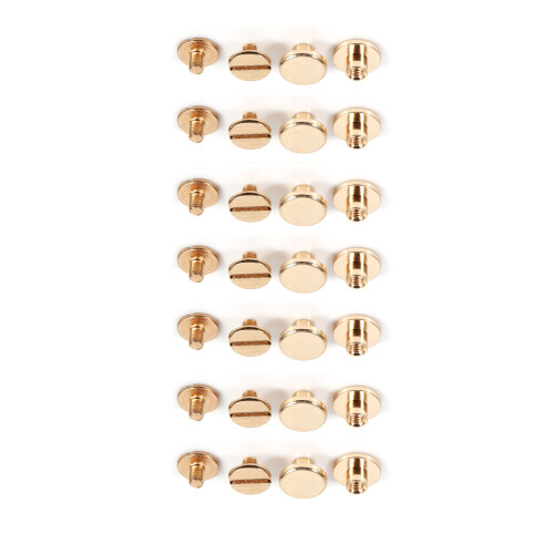 10x Solid Brass Stud Screw for Leather DIY