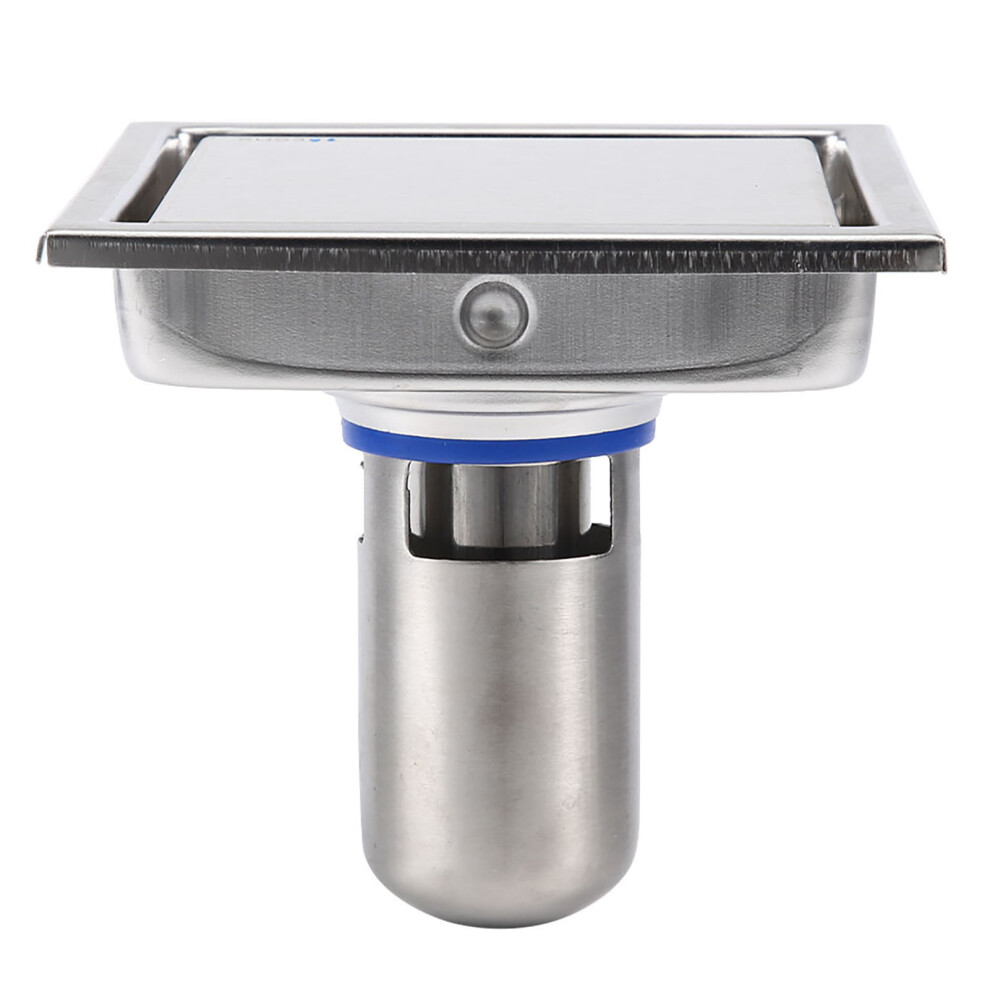304 Stainless Steel Square Shower Floor Drain 110X110mm Bathroom Tile Insert 4341393117040