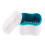Denture Bath Box Case with Rinsing Basket, Portable PP Container 8.7x7.7cm 7