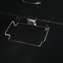 Stainless Steel Back Door Trash Bag Rack 18.5x14.5cm Kitchen Organizer