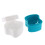 Denture Bath Box Case with Rinsing Basket, Portable PP Container 8.7x7.7cm 6