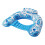 (Blue, 100*80cm) Inflatable PVC Floating Bed w/ Cup Holder 2