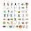 (0945) 50Pcs Waterproof Baseball Stickers for Cups & Laptops 1
