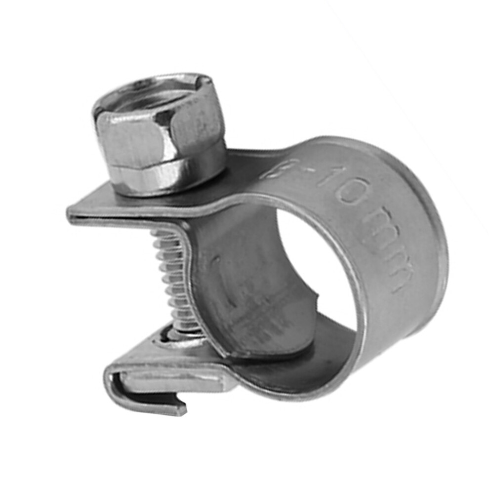 10Pcs Stainless Steel Hose Clamps 6Mmâ20Mm Adjustable, Rustproof 4251389273431