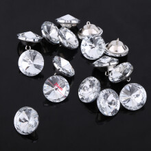 Crystal Rhinestone Buttons 25mm for Craft Sewing DIY Sofa Upholstery 50pcs