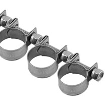 10pcs Stainless Steel Fuel Line Hose Clamps 6mm-20mm Adjustable