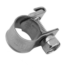 10pcs Stainless Steel Fuel Line Hose Clamps 6mm-20mm Adjustable