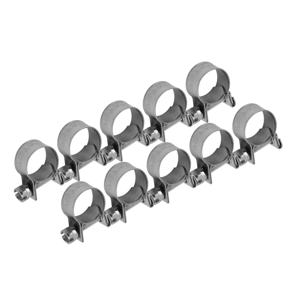 10Pcs Stainless Steel Fuel Line Clamps 6Mm-20Mm Adjustable Hose Clips 8741393034471