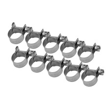 10pcs Stainless Steel Mini Fuel Line Clamps 6mm-20mm Adjustable