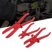 3Pcs Nylon Hose Clamp Tool Set for Brake Fuel Water Lines, Red