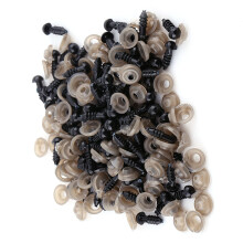 100 Stück Schwarze Kunststoff Puppenaugen 12MM DIY Bastel Teddy Figurenspielzeug