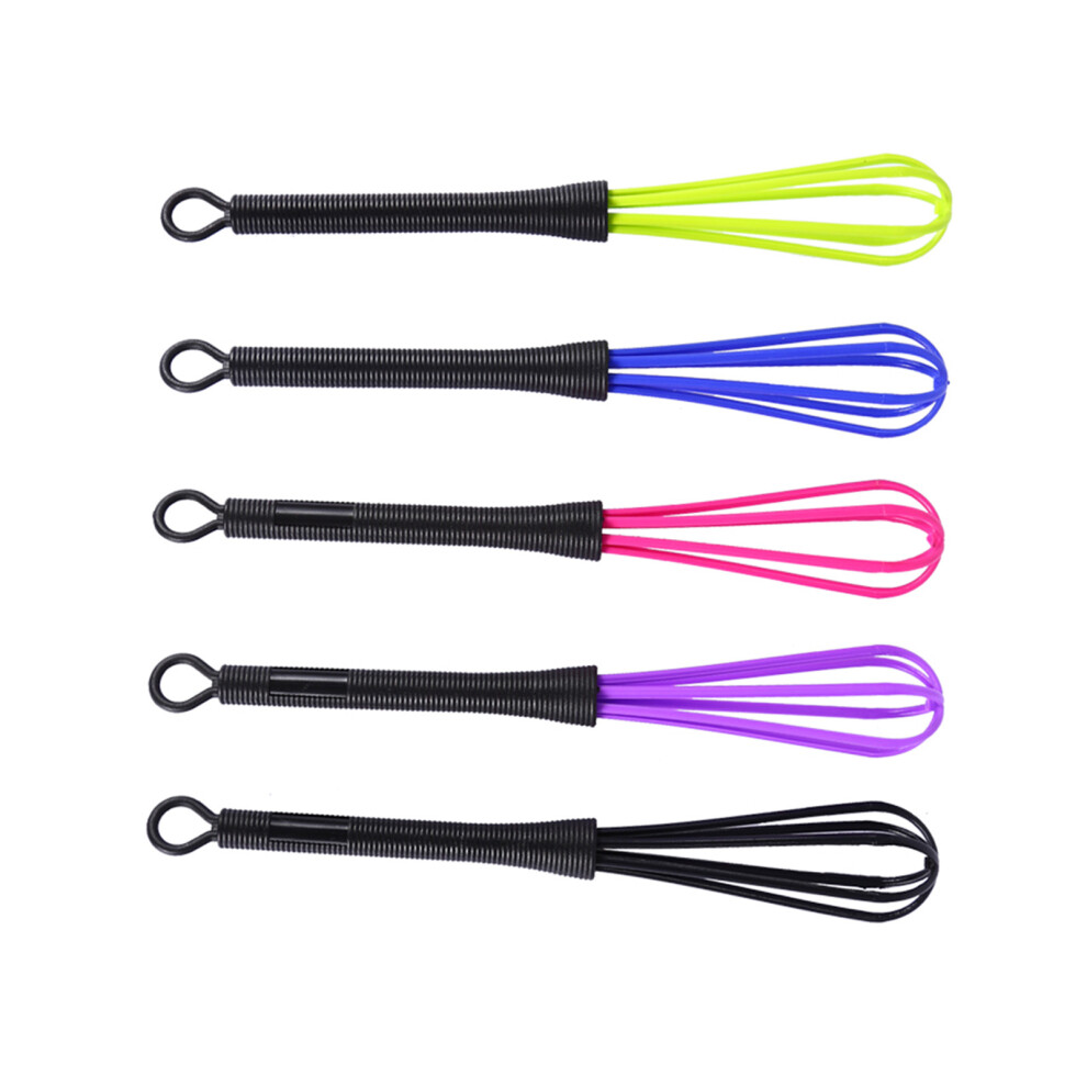 Cream Plastic Hair Colour Mixing Tool 5Pcs Salon Barber Hair Dye Whisk Set