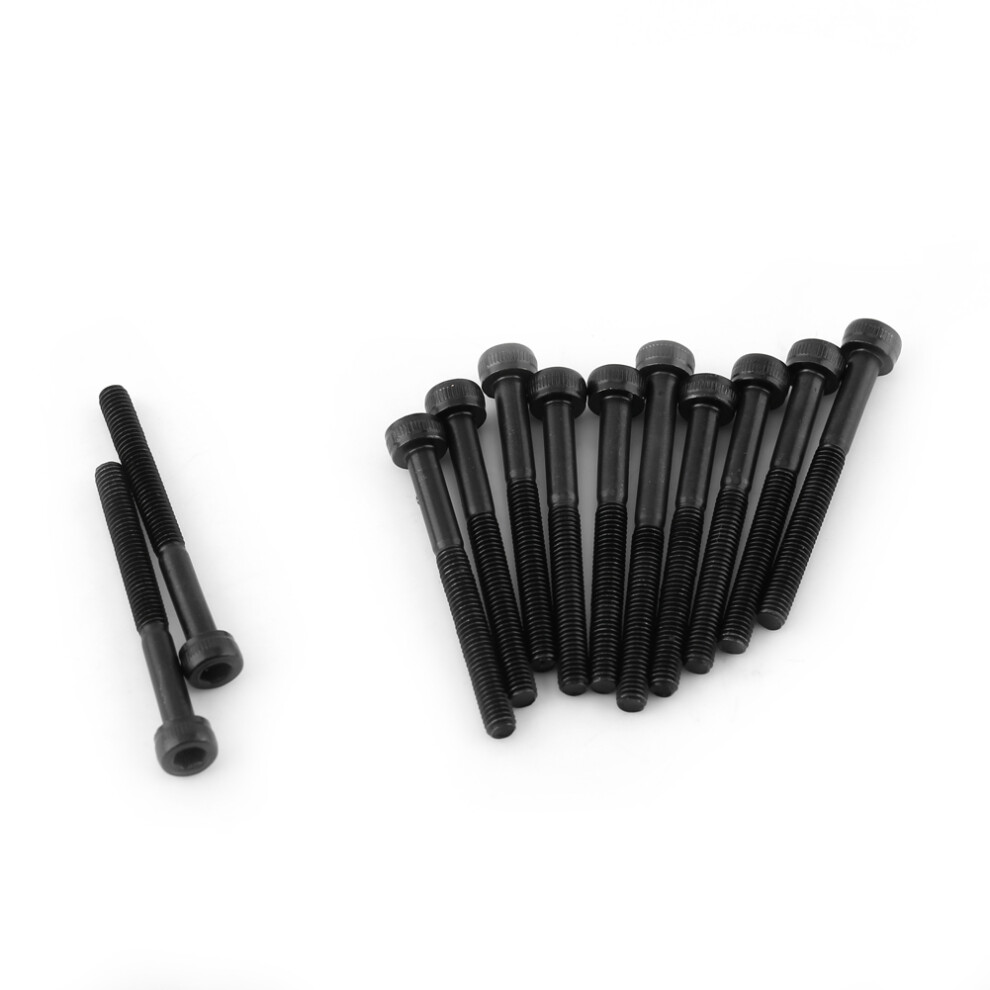 M3 Black Hex Socket Cap Head Screws Set 24Pcs Fully & Partially Threaded 4621393132626