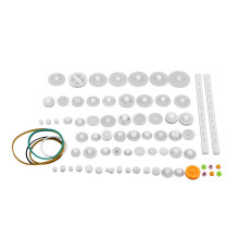 75-Piece Plastic Gear Kit for Robots Crown Worms Pulleys Belts DIY Parts