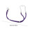 Colorful Purple Double Head Professional Stethoscope, 55cm 2