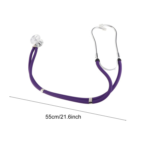 Colorful Purple Double Head Professional Stethoscope, 55cm 1