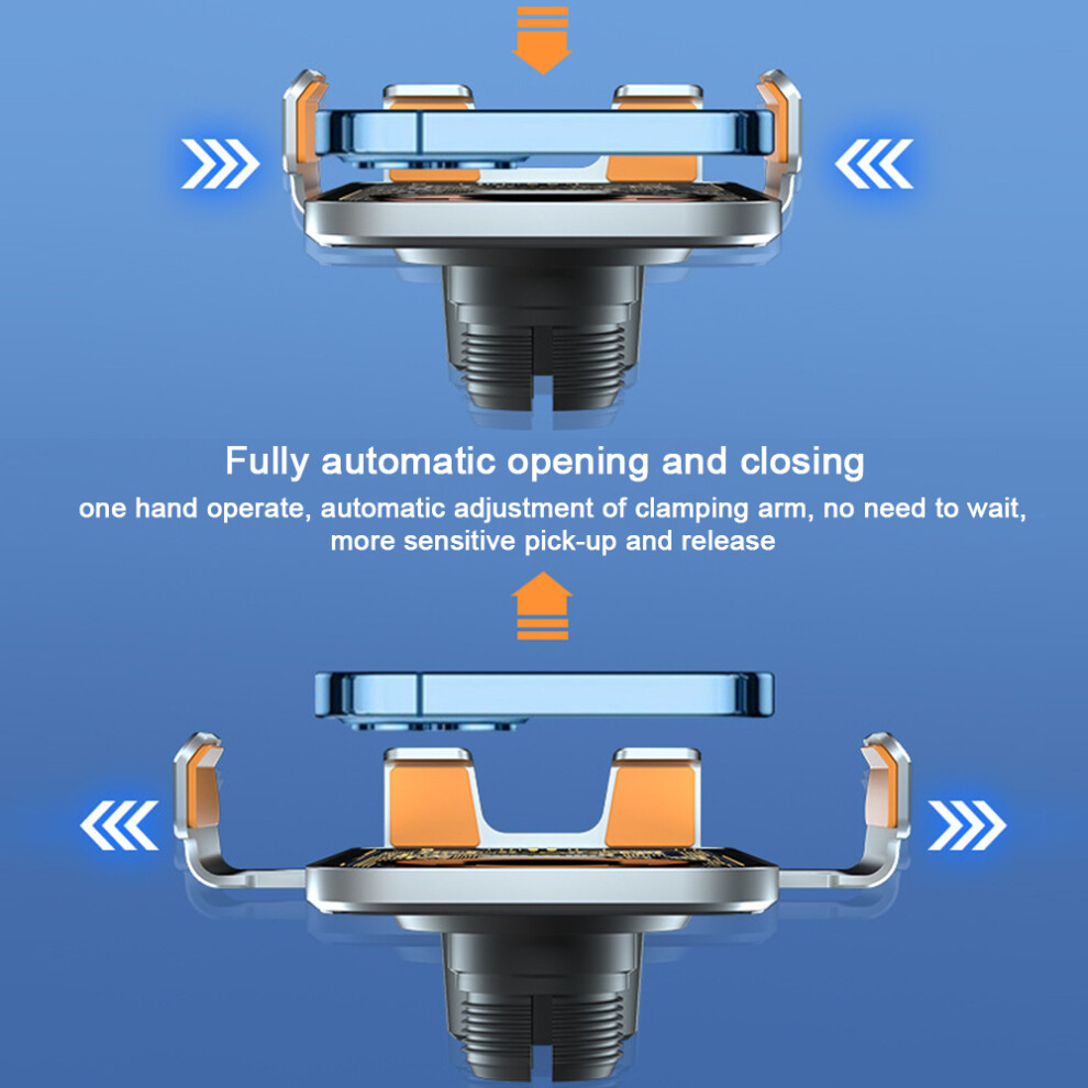 Wireless Car Phone Holder With 15W Auto Charging Â Navy Grey/Blue/Gold 4271389871574