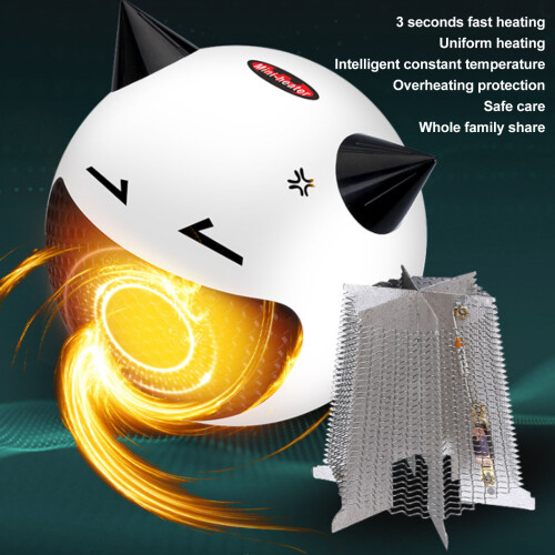 Mini Space Heater for Bedroom Office, 110V Desktop Heater 2