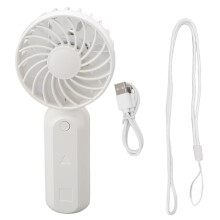 Håndholdt ventilator med 3 hastigheder, USB-opladning og snor