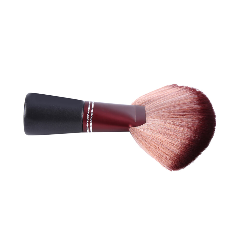 Unisex Black,Brown Professional Barber Neck Dust Brush With Wood Handle - Black & Brown