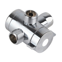 Multi Function 3-Way Shower Head Diverter Valve G1/2" Chrome Finish