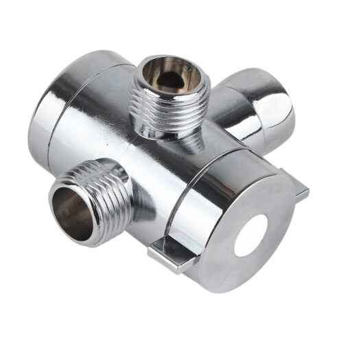 Multi Function 3 Way Shower Head Diverter Valve G1/2" Chrome Finish