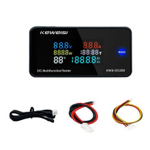 KEWEISI KWS-DC200 Digital Voltmeter Ammeter 0-200V 10A Power Meter with LED Display Reset 10A