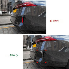 Rear Bumper Spoiler Flank Tail Wind Knife Trim Cover for 5 Series G60 M Sport 2024 2025 Accessories Carbon Fiber
