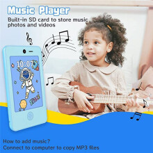Kids Phone Toy for Boys Girls,3.8inch Touch Screen Toddler Smartphone with Cameras Music Player Audio Recorder Pedometer