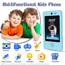 Kids Phone Toy for Boys Girls,3.8inch Touch Screen Toddler Smartphone with Cameras Music Player Audio Recorder Pedometer
