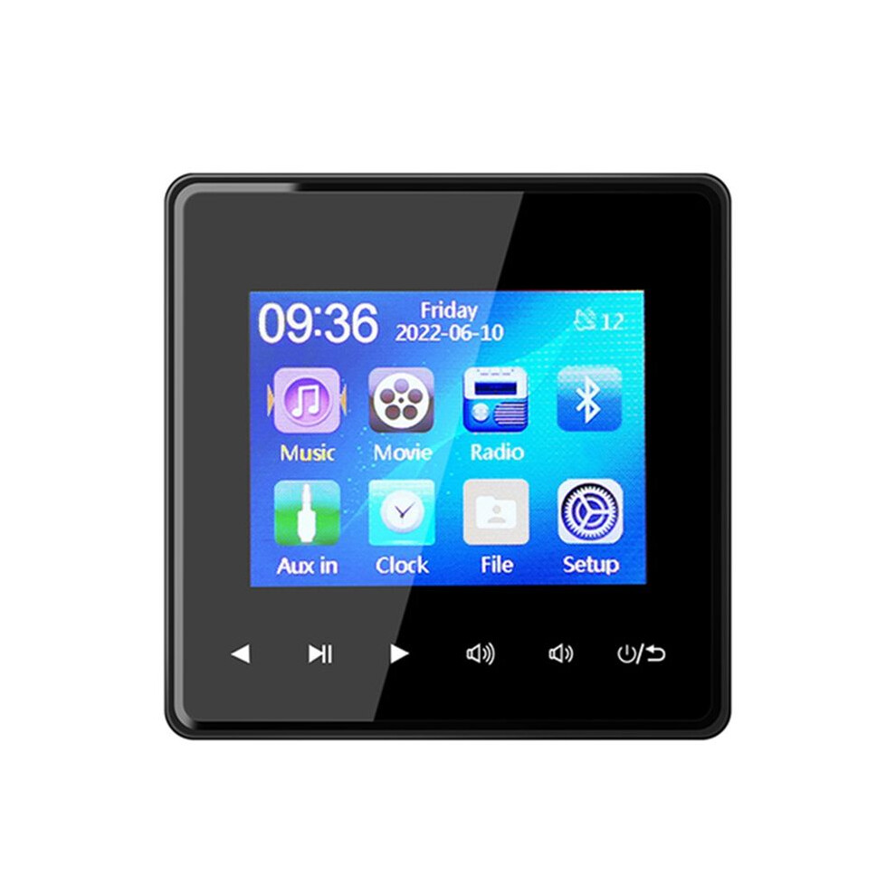 Home New 2.8 Hd Screen Wall Amplifier Music Center Sound System Tv Tablet Digital Stereo Fm(Black) Black 4712970502601
