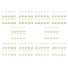 100Pcs Memo Clip Holder, Table Number Name Card Holder Desktop Metal Business Card Photo Gold Plane Frame with Base