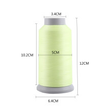 Long-Lasting Embroidery Thread 3000 Yards Yellow Glow In The Dark Spool