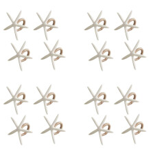 Napkin Rings Set of 16, Sea Star Napkin Ring for Starfish Serviette for Tables, Wedding, Birthday, Banquet, Christmas