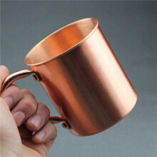 3X 450 ML Cuivre Tasse Tasse à Eau Moscou Mule Tasse Droite Corps Curling Tasse Bar Cocktail Verre BièRe Tasse
