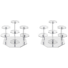 2X Acryl Risers Display Stand,7Tier Parfum Organizer en Cupcake Stand,Opslag Display Stand voor Collectibles en Ambachten