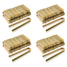 320 Pcs Bamboo Disposable Bread Tongs 4 Inch Toast Tongs Disposable Cooking Tongs Food Serving Clips