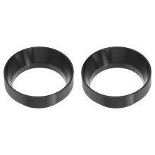 2X 51mm Espresso Dosing Funnel, Magnetic Coffee Machine Accessories Brewing Coffee Tamper Powder Tool(Black)