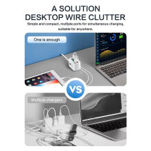 2X USB Power Strip Phone Charger Adapter MultiPort Socket Wall Charger for HUB Splitter EU-PLUG