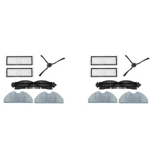 12X Rollen Bürste Seiten Bürste HEPA Filter Wischer Tuch Lappen für Qihoo 360 S7 Pro Roboter Vakuum Staubsauger Ersatz Teile Zubehör