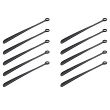 18.5inch Plastic Extra Long Handle Shoe Horn Shoehorn Flexible Easy Sturdy Slip Aid, 10x Black