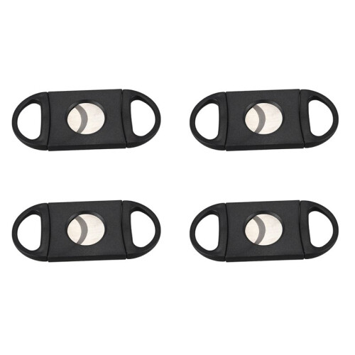 4X Oval-Shaped Cigar Cutter, Double Cut Blade