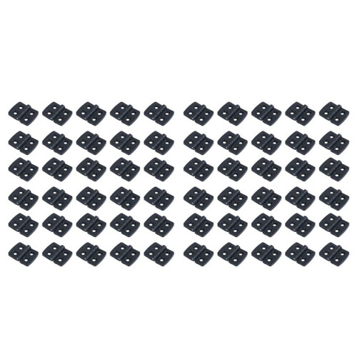 60 Pezzi Cerniere Rinforzate in Plastica Nera da 40 mm x 30 mm