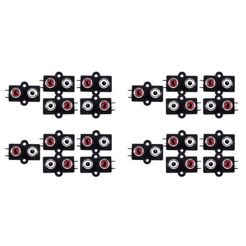 20pcs PCB Mount 2 Position Stereo Audio Video Jack RCA Female Connector
