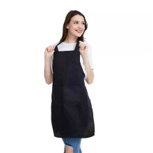 30 Pack Bib Apron - Unisex Black Apron Bulk with 2 Roomy Pockets Machine Washable for Kitchen Crafting Bbq Drawing
