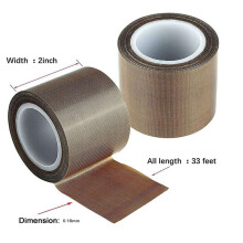 4X PTFE Tape/PTFE Tape for Vacuum Sealer Machine,Hand and Impulse Sealers (2 Inch X 33 Feet)