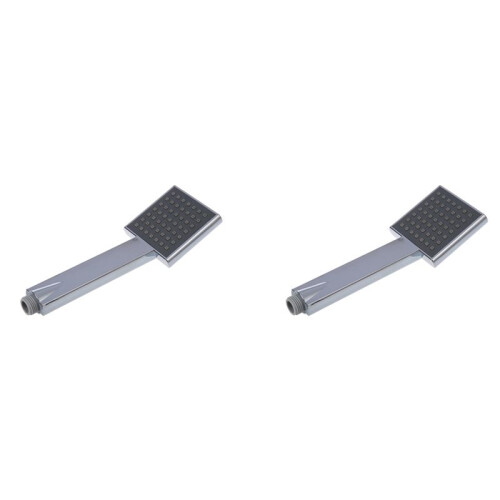 2X Universal Square Shower  Handset Hand Held Chrome Thermostatic Bathroom Bath