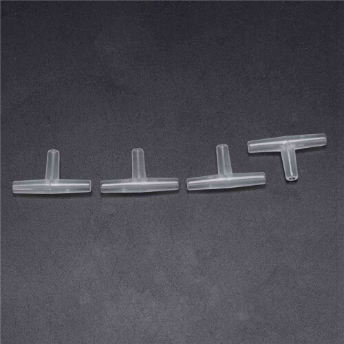 Plastic Tee Shape Aquarium 3-Way Air Valve Connectors 60 Pcs White 2